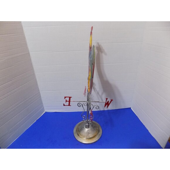 New Rooster Weathervane Metal Movable Figurine Sculpture Country Farmhouse Decor - Picture 5 of 6